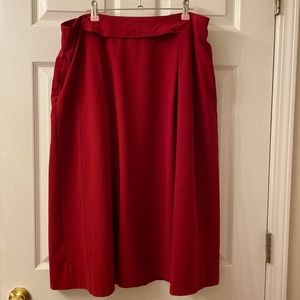 White House Black Mark circle skirt below knee length. Red Size 16